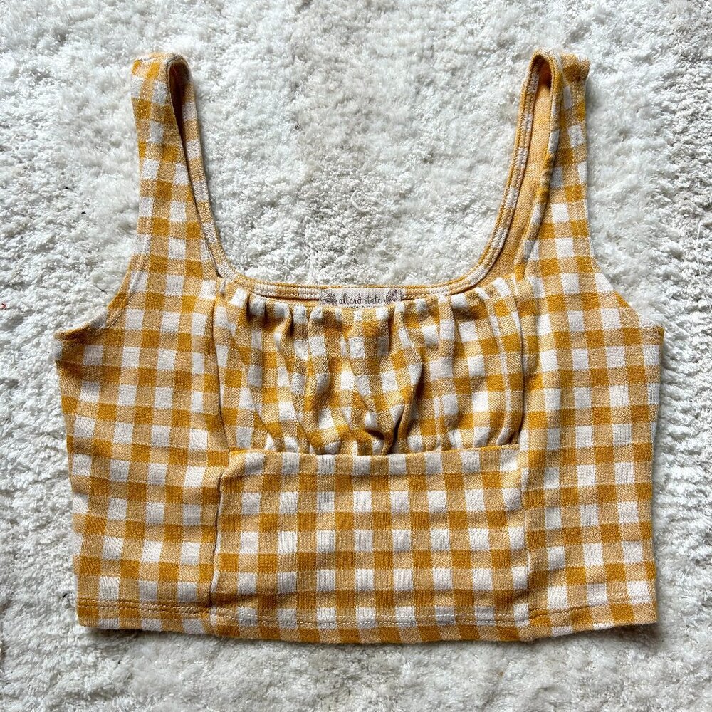 Altar'd State Checkered Cropped Tank